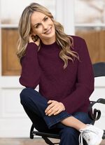 Trui met parelmoeren rand 