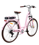 Stadse e-bike met lage instap ROZE
