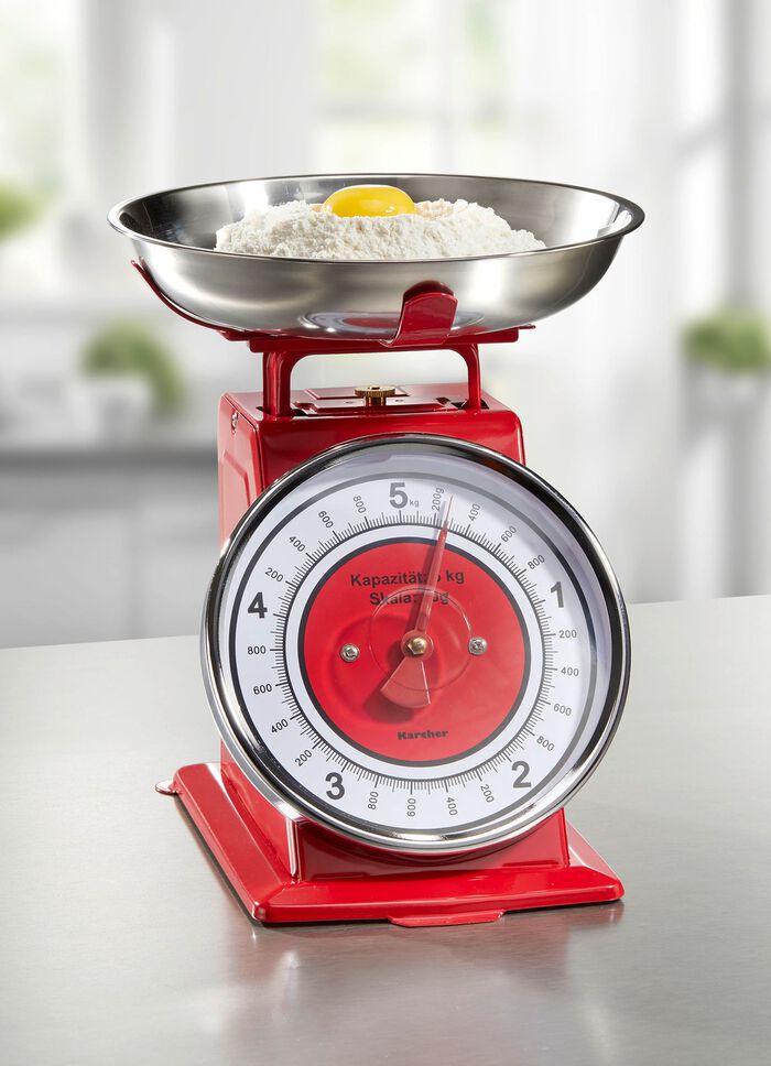 Karcher keukenweegschaal in retro design 