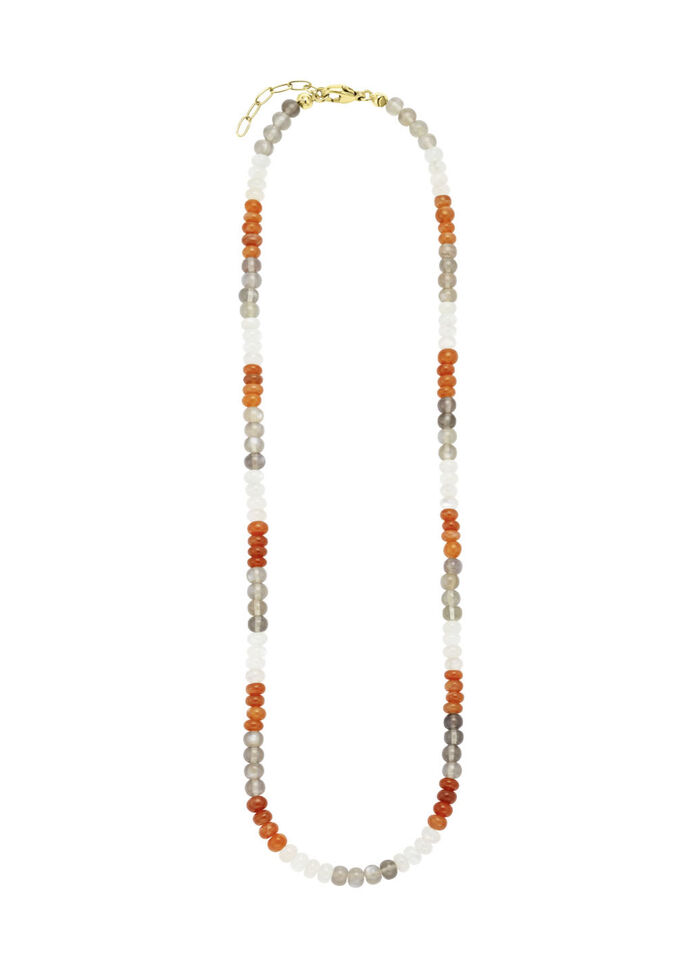 Ketting: Mystieke schoonheid in multi maansteen 