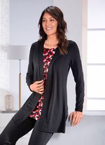 Lang shirt in 2-in-1-look 