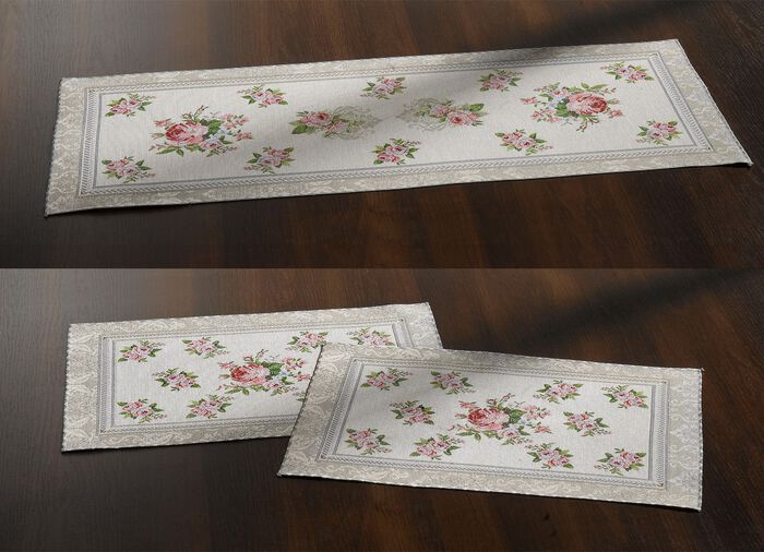 Tafel- en kamerdecoratie met een romantisch rozenmotief 