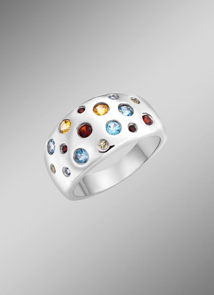 Sprankelende verfijning: damesring met echte edelstenen 