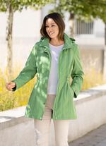 Lange jas met trekkoord en stopper in de taille 