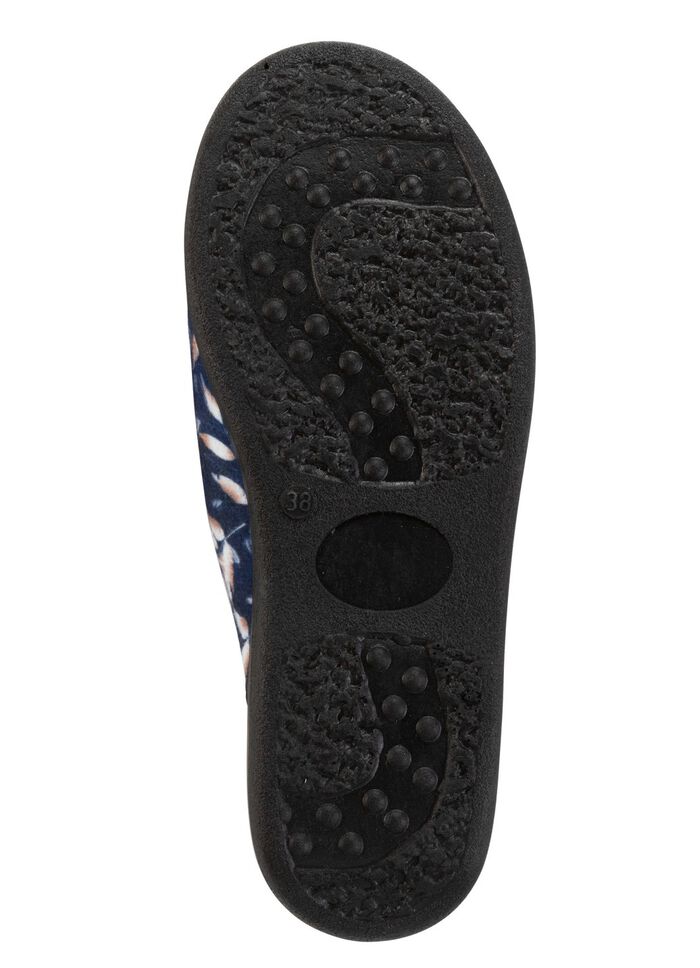 Set van 2 pantoffels van fluweelzacht, bedrukt textielmateriaal 