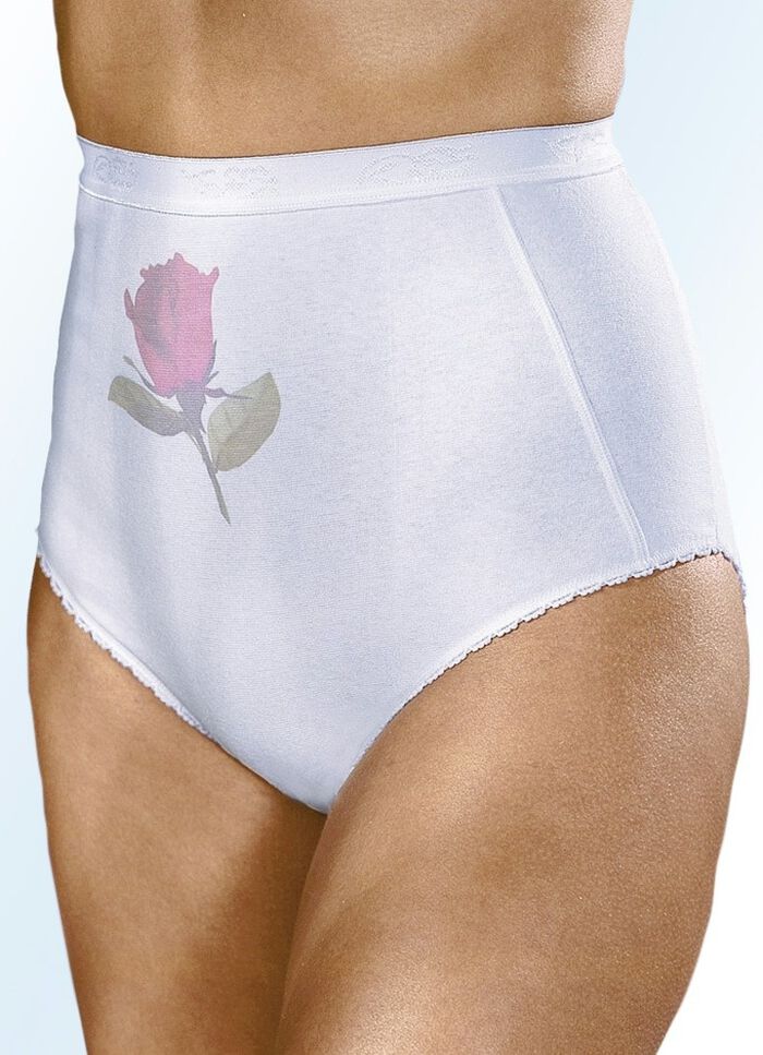 Set van vijf slips met rozendruk 