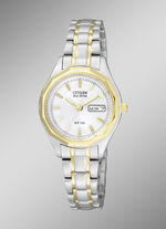 Dameshorloge van roestvrij staal in bicolor 