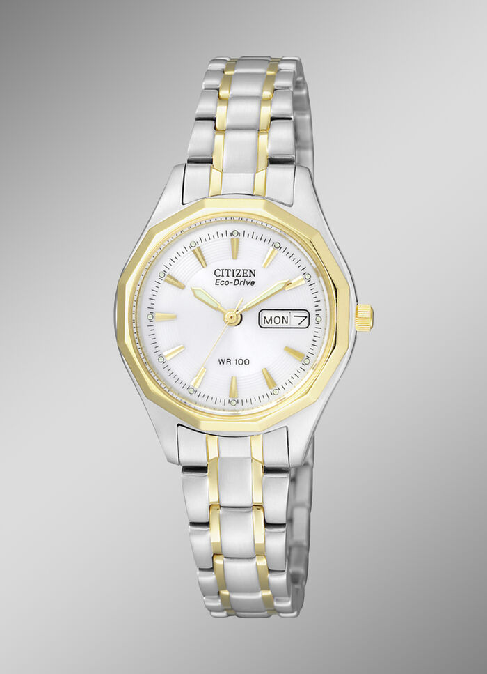 Dameshorloge van roestvrij staal in bicolor 