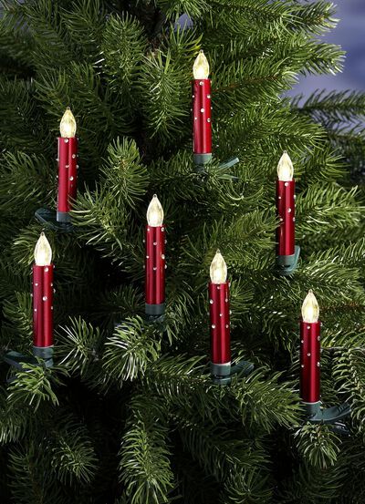 Draadloze kerstboomkaarsenset, 20 stuks 