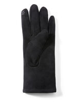 Handschoen met elegante, sprankelende glitterapplicaties ZWART