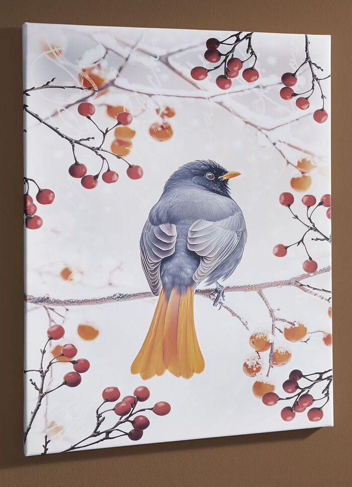 Foto Vogel van het Jaar 2025 Zwarte Roodstaart op canvas KLEURRIJK