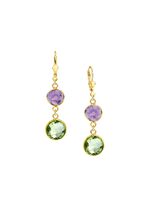 Tijdloze elegantie: oorbellen met kleurrijke kwarts 