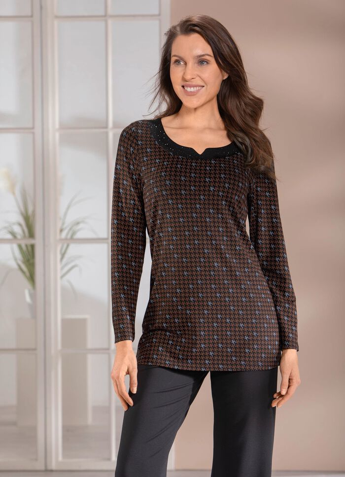 Shirt met verfijnde halslijn 