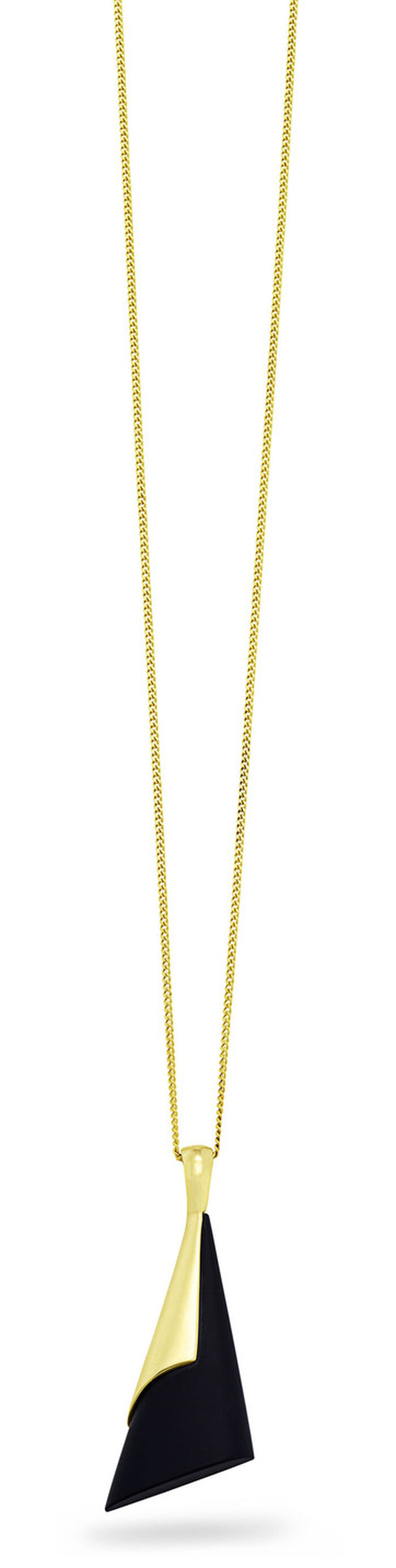 Gematteerde hanger met echte onyx 