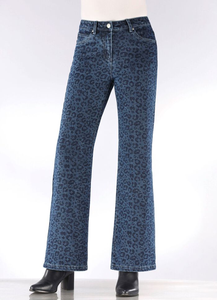 Jeans in trendy luipaardprint 