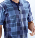 Nachthemd, korte mouwen, met ruitdessin, knoopsluiting en zijsplitten MARIENE