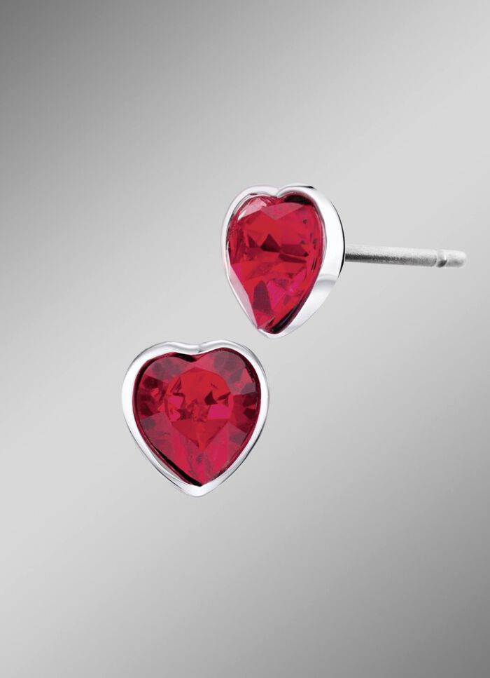 Hartvormige oorbellen met Swarovski&reg;-kristallen 