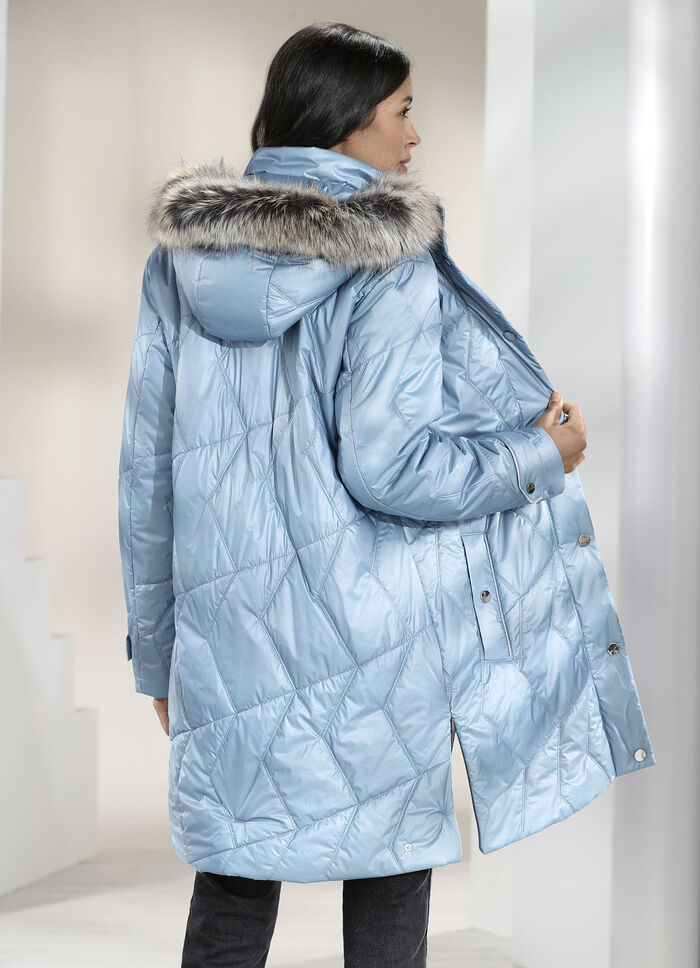 Korte jas met afneembare capuchon 