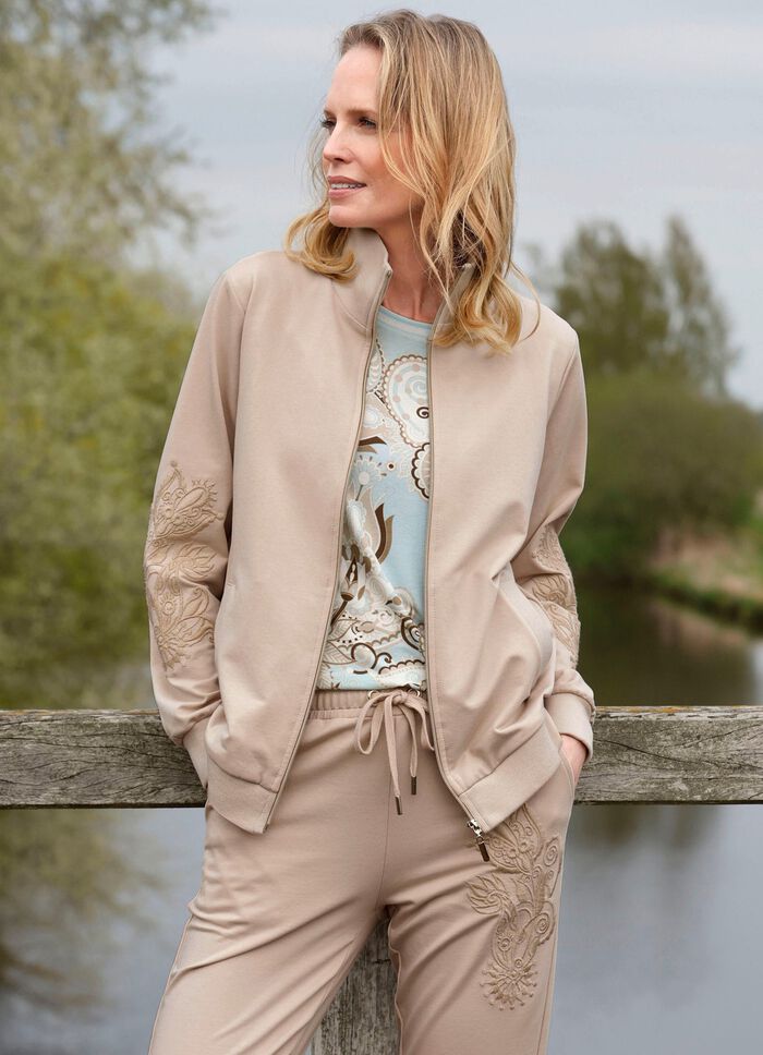 Sweatvest met zijzakken 