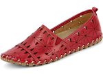 Gemini, zomerse damesslippers, breedte G, met uitneembaar voetbed ROOD