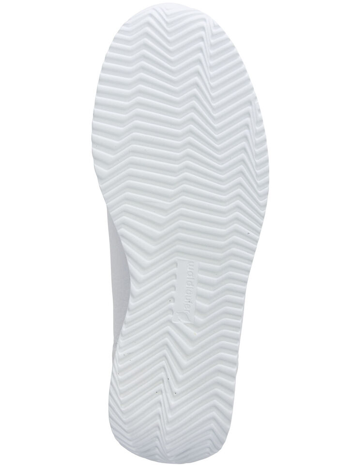 Waldläufer, comfortabele damespantoffels, breedte H, met uitneembaar voetbed WIT