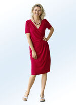 Jurk in trendy wikkellook ROOD