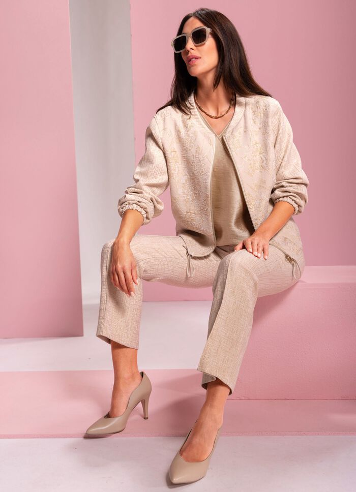 Broek met elastische tailleband aan de binnenkant 