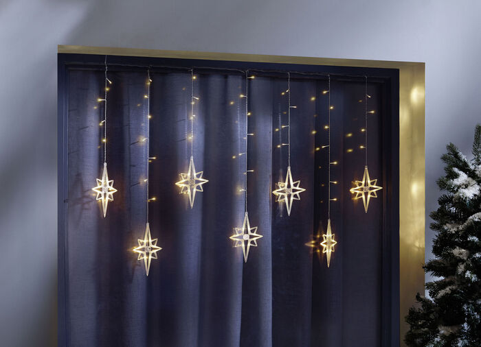 Lichtgordijnsterren voor binnen en buiten 