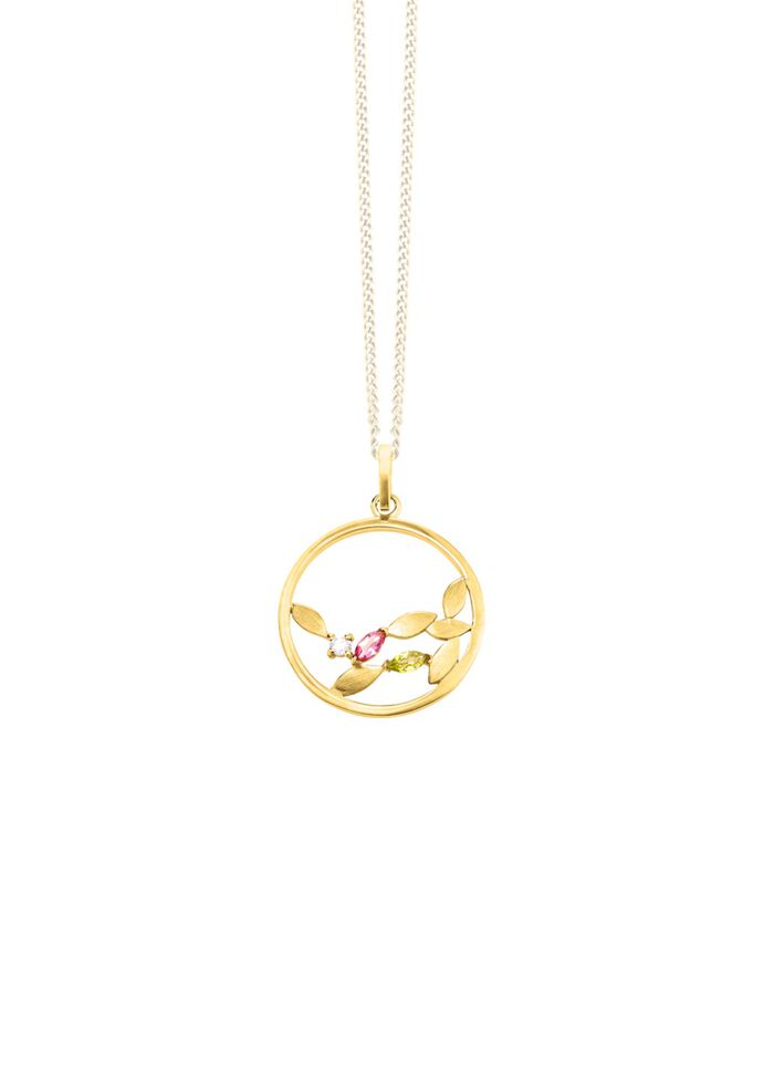 Hanger met edelstenen en synthetische zirkonia 