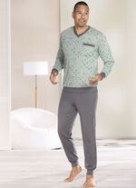 Twee-pack pyjama's met V-hals en omslagranden 