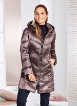 Korte jas met vaste capuchon 