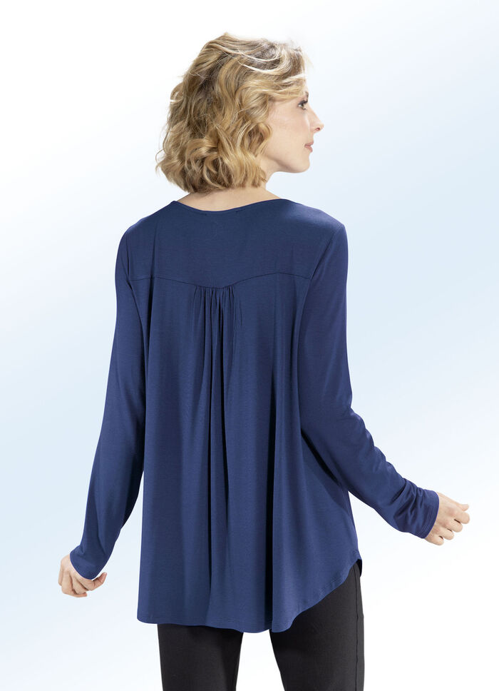 Shirttuniek met ronde halslijn MARINE