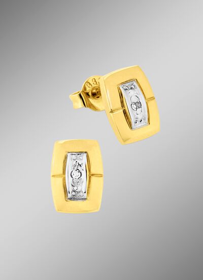 Moderne oorknopjes met diamanten 