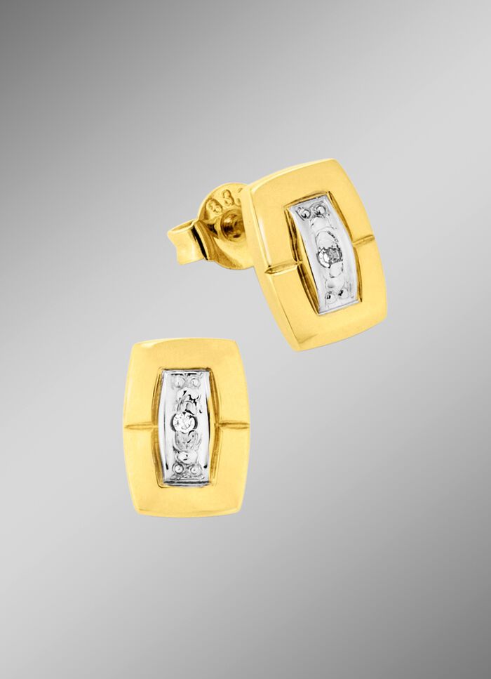 Moderne oorknopjes met diamanten 