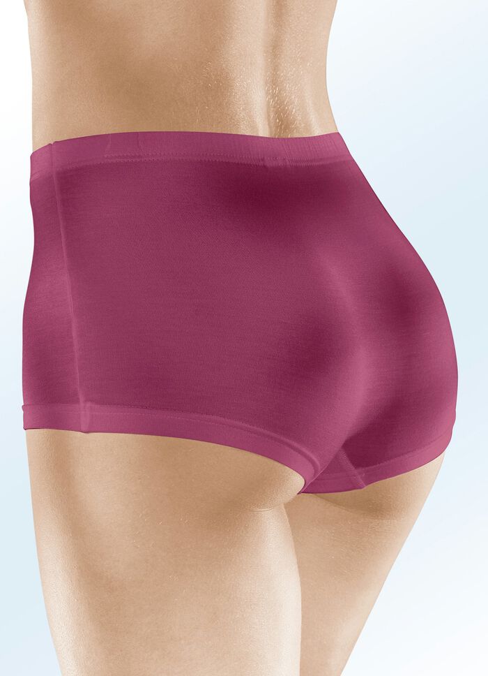 Vier-pack broek met elastische tailleband 2X BORDEAUX, 2X MARINE