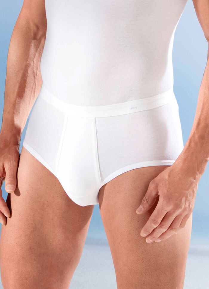 Mey Noblesse twee-pack fijne ribbroek met gulp, wit 