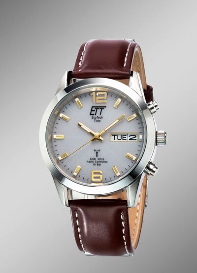 Radiogestuurd herenhorloge op zonne-energie 