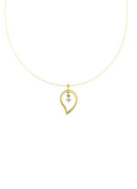 Edele hanger van 585/- goud met diamant 