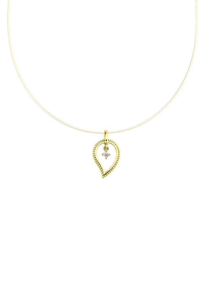 Edele hanger van 585/- goud met diamant 