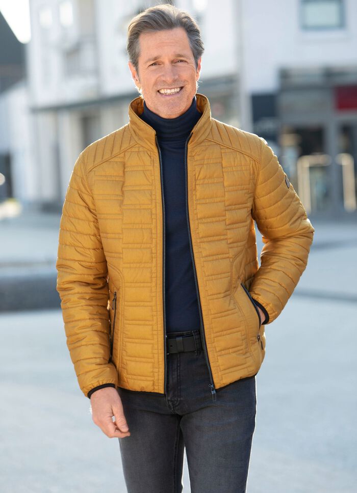 Gewatteerde blouson van &ldquo;Gate One&rdquo; in 4 kleuren CURRY