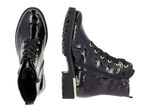 Remonte, stijlvolle dames enkellaarsjes, winterschoenen, breedte G, met uitneembaar voetbed ZWART-GOUD