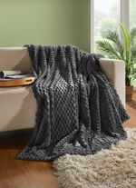 Bijzonder zacht en knuffelig dekentje van G&ouml;zze ANTRACIET