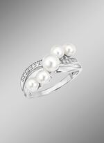 Parelglans en stralende elegantie: damesring met zoetwatercultuurparels 