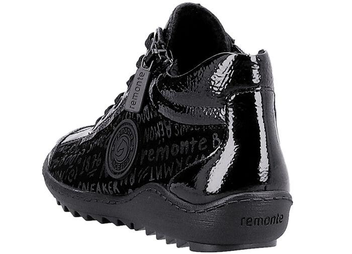 Remonte veterlaarsje gemaakt van crashlak ZWART