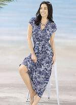 Laurina jurk met een verfijnde look MARINEBLAUW
