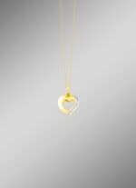 Hartvormige hanger in tweekleurig 