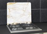 Kookplaat afdekplaten/wandpaneel, motief marmer goud MARMER GOUD