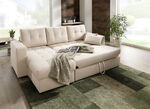Gestoffeerd meubel met slaapfunctie BEIGE