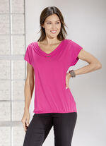 Mooi shirt met decoratieve linten ROZE