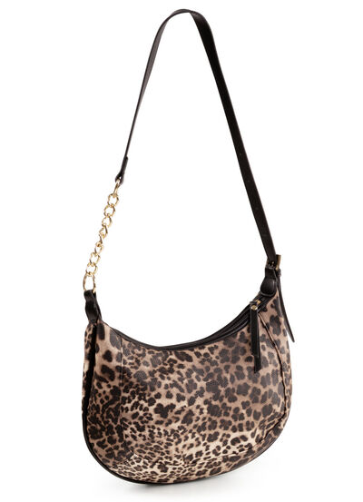 Tas, dames, met verstelbare schouderband met kettingdetail 